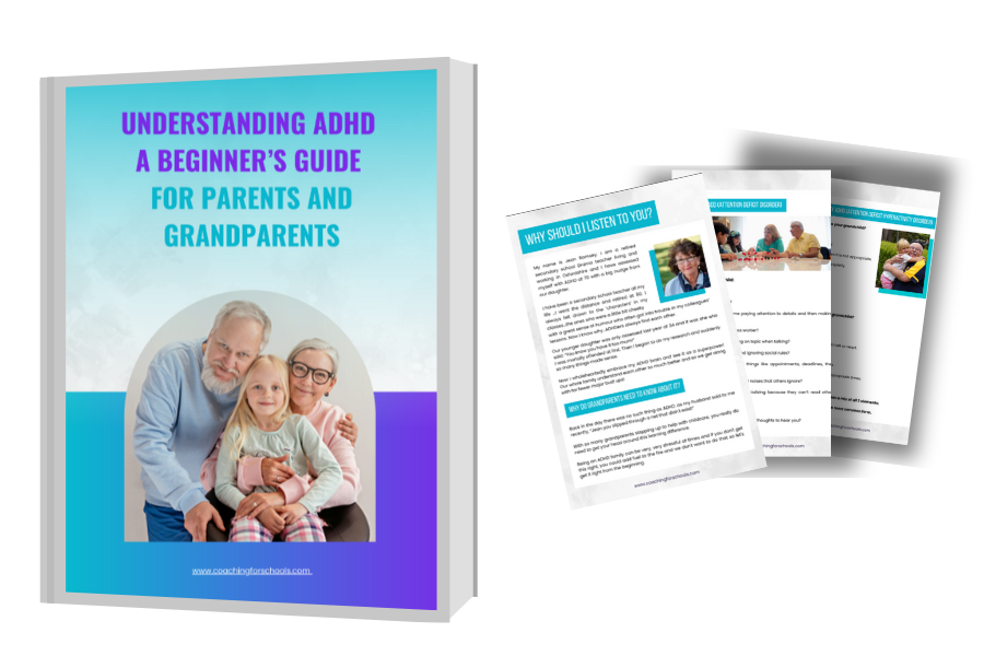 Mockup of the free beginners guide to understanding ADHD for parents and grandparents